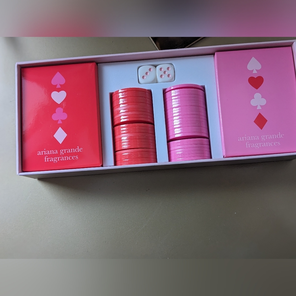 Ariana Grande Fragrance Collectible Poker Chip Set - Red and Pink